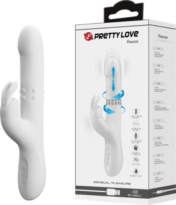 Vibrador Plateado Rotativo PrettyLove Reese