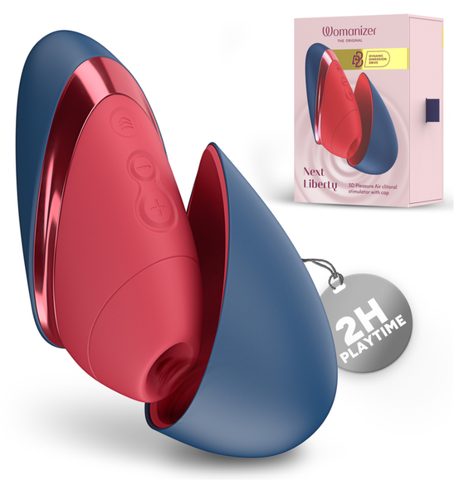 Stimolatore clitorideo WOMANIZER NEXT LIBERTY 3D Pleasure Air Blu/Rosso