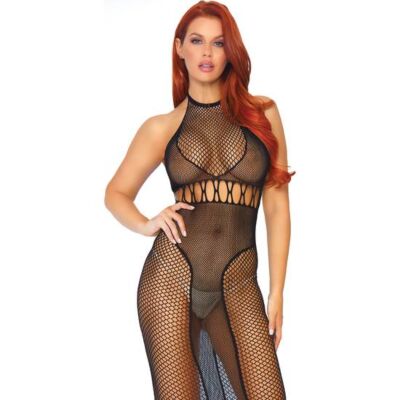 Abito Red Halter Noir