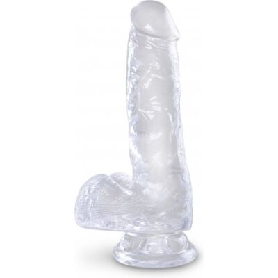 King cock - dildo realista, trasparente -13,5 cm