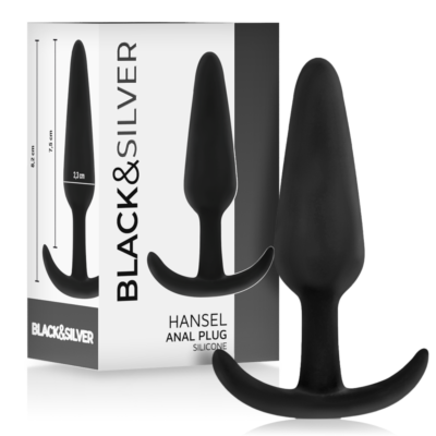 Plug Anale Black&SILVER Hansel Piccolo Design Elegante