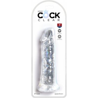 King cock - dildo realista, trasparente -19,7 cm