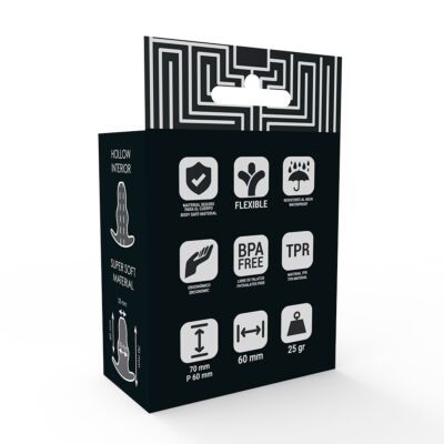 Dilatatore anale piccolo dipendente 7 cm - trasparente