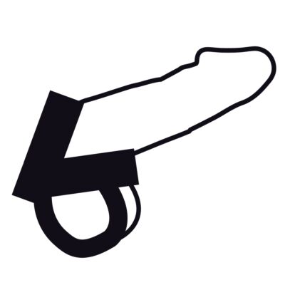 Anello di pelle scura per pene e testicoli