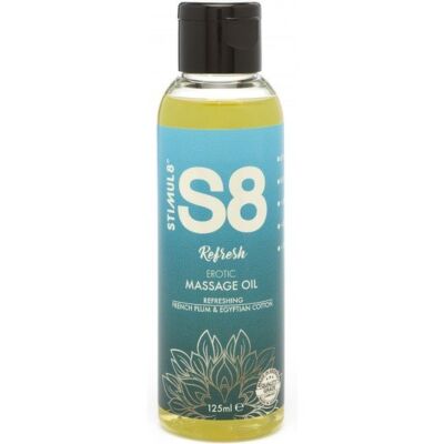 Olio da massaggio rinfrescante S8: prugna francese e cotone egiziano - 125 ml
