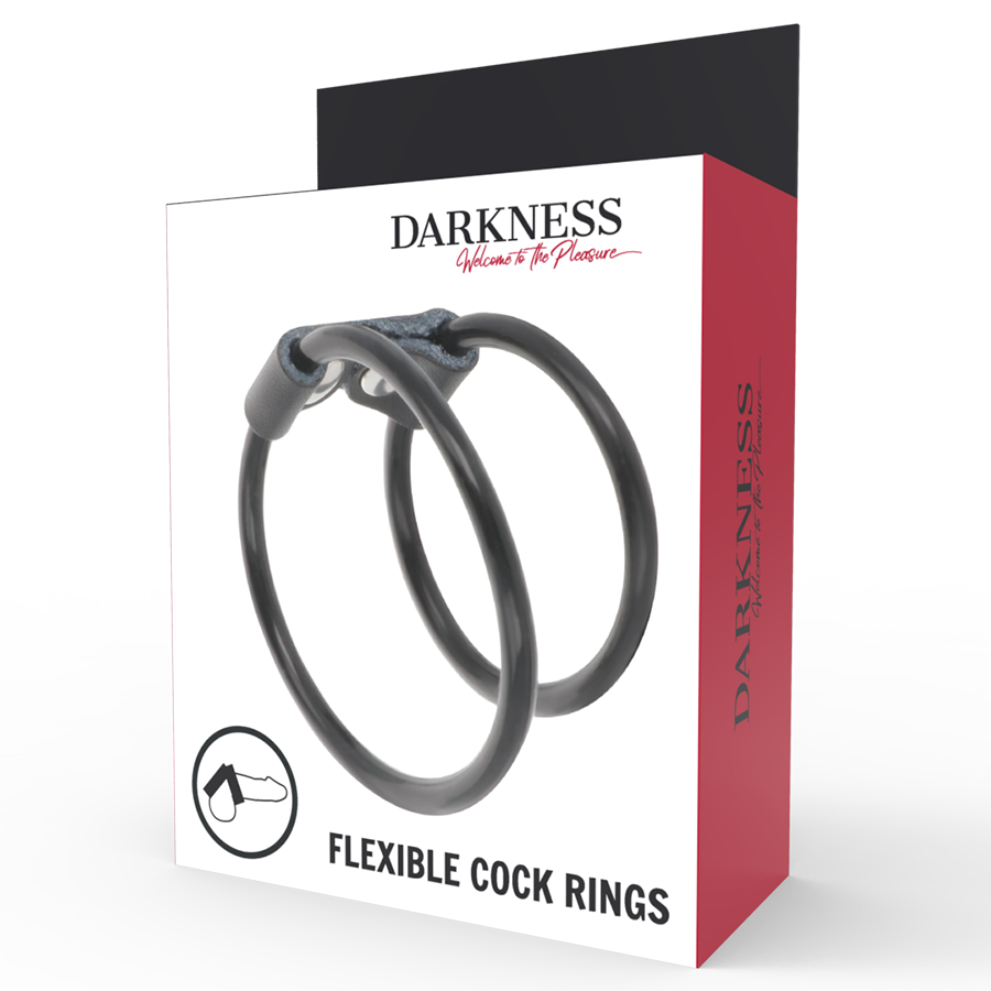 Darkness doppio anello flessibile per pene