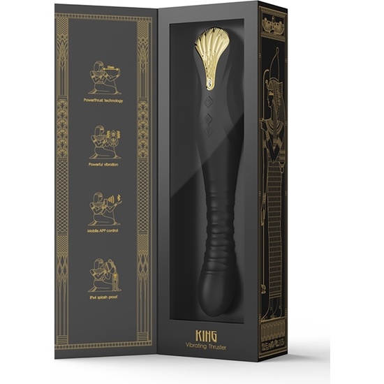 Zalo king vibrador  - negro obsidiano