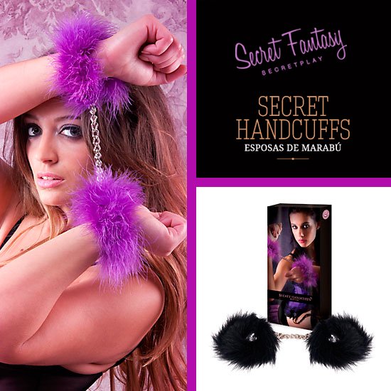 Manette in marabù nero