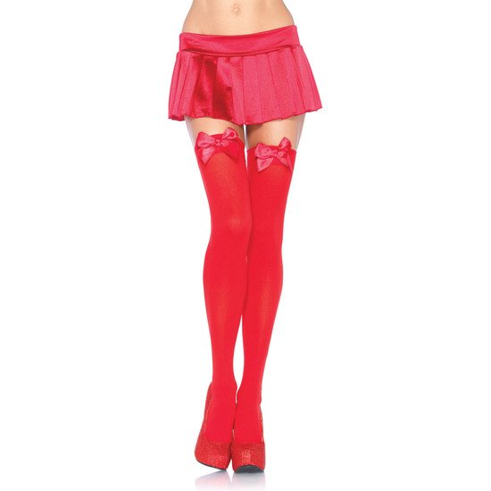 Calze Rosse Fiocco Seducente