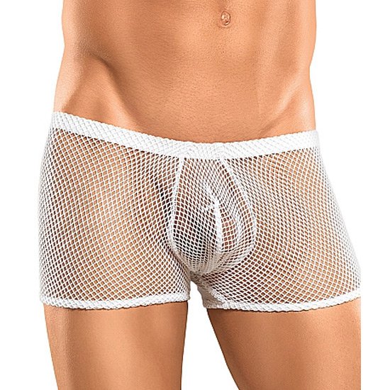 Rete boxer power maschile con apertura bianca
