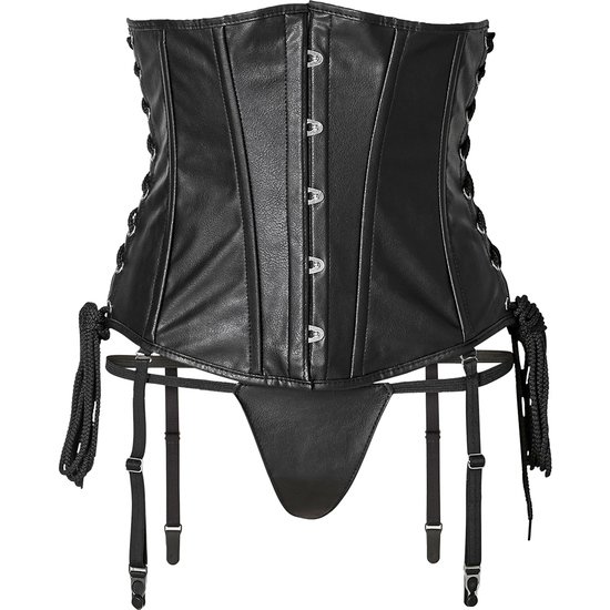 Corsetto corto Avanza e perizoma nero